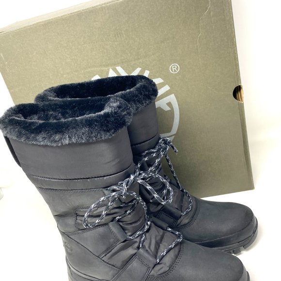 💖MEGA SALE💖Timberland WOMEN'S 9 TB 0A2D1V 015 JENNESS WP INSULATED BOOTS Black - Picture 5 of 7